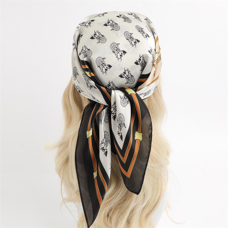 70 * 70cm New Silk Small Square Scarf For Women'S Neck Protection Professional Scarf Versatile Hair Tie Headscarf Scarf