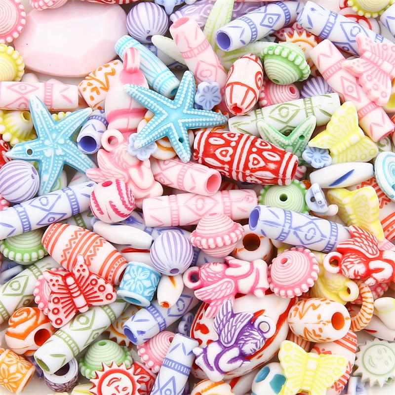 Baroque Style Acrylic Beads for DIY Bracelets and Accessories