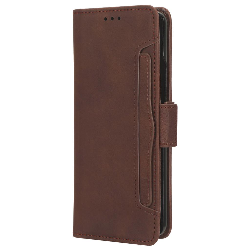 For Samsung Galaxy Z Fold6 5G Stand Case with Pencil Slot Anti-Scratch Leather Phone Cover