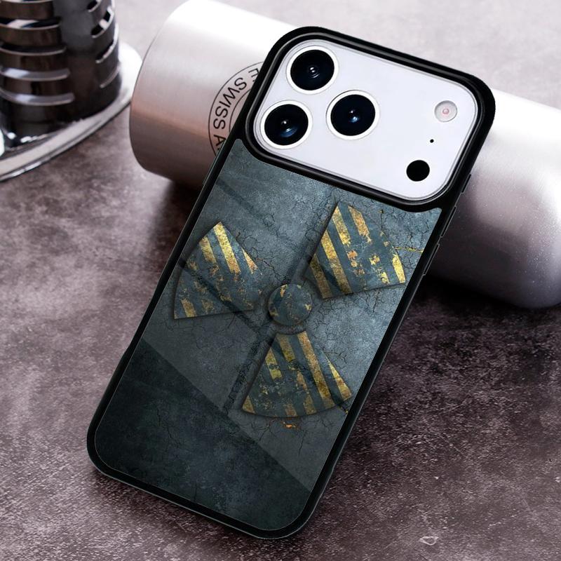 Nuclear Radiation Emblem Phone Case for iPhone 17 16 15 Pro Max Air 14 13 12 11 Plus Shockproof Capa Cover