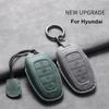 Кожаный чехол-держатель для 4 кнопок автомобильного ключа для Hyundai Tucson Solaris Sonata Hybrid Nexo Nx4 Santafe Dn8 Оболочка держателя для автомобильного ключа