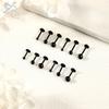 ZS 6 Pcs/lot Internal Thread 16G/18G Stainless Steel Labret Lip Piercing Men Ball Flat Back Earrings Cartilage Helix Piercings