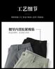 Lightweight elastic waisted linen casual pants, men's trendy brand loose cotton linen tapered ankle pants