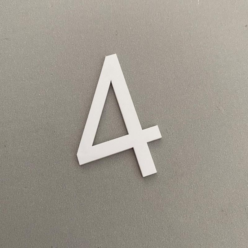 1PC Self Adhesive Door Number Acrylic Plate Address Plaque Mailbox Sign Sticker House Number