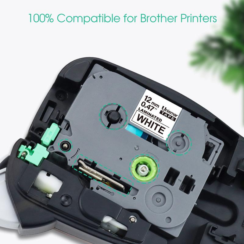 5PK/10PK 6/9/12mm TZe231 Compatible for Brother P-touch TZe221 TZe211 TZe-White-Tape Lamination Label for Brother PTH110 Printer