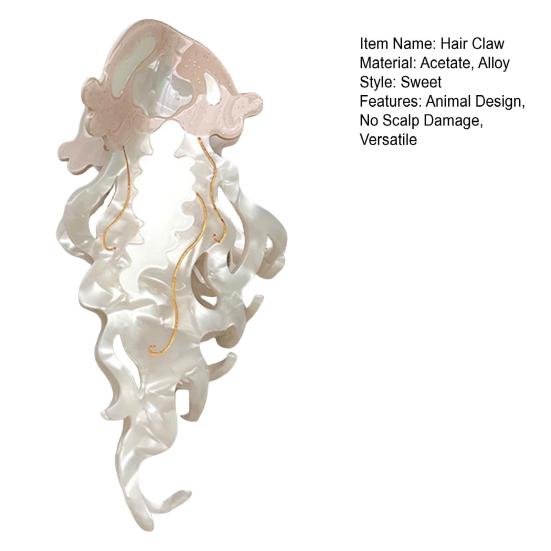 Женская заколка для волос Серия Океан Дельфины Киты Форма Ацетатная заколка для волос Большой размер Заколка для волос на затылок