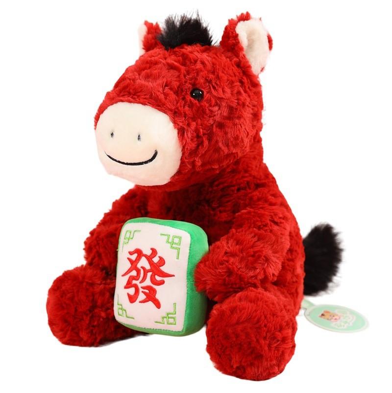 Плюшевая игрушка Лошадь по китайскому зодиаку с набивкой из ПП-хлопка для новогодних празднований и коллекционеров