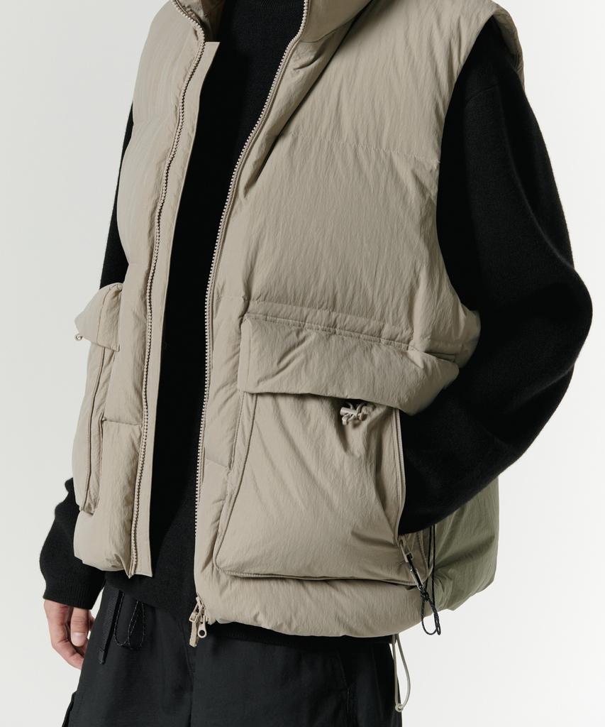 Musinsa Standard [City Leisure] Down Padded Vest [Grayish Beige]