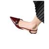 Baotou Sandals Temperament Celebrity French High Heels Women's Thin Heels with Skirts Wear One Word with Small Fragrant Wind Light Mouth Single Shoes
