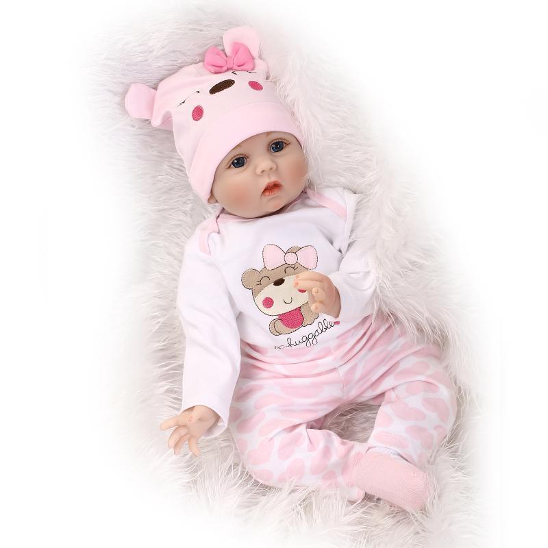 YOUHUAGUO 55 см мягкая силиконовая кукла Reborn Baby Doll для девочек, новорожденных, перед сном, раннее образование