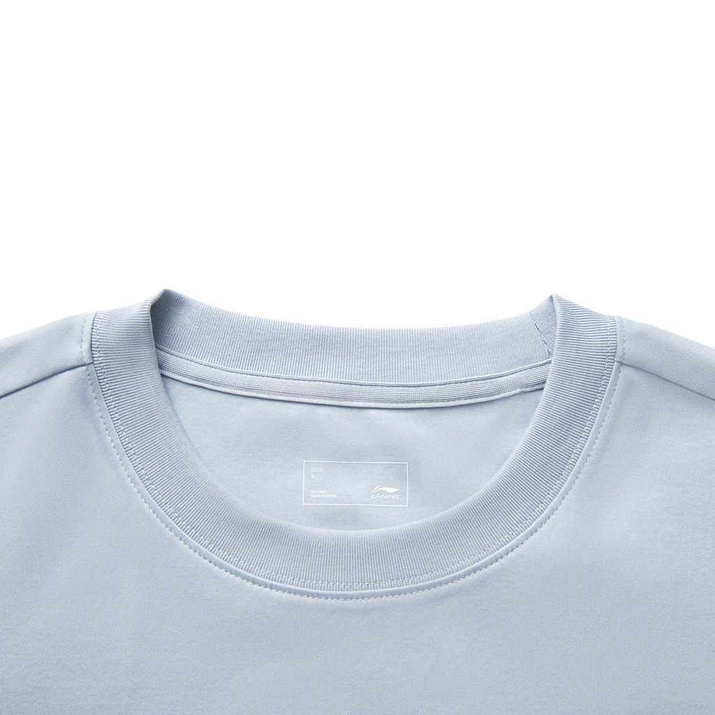 Li Ning Sports Lifestyle Series Solid Color Breathable Versatile Loose Short Sleeve T-Shirt Unisex T-Shirt Gray AHSVB91-10
