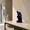 Орнамент "Мыслитель", 3D-печатная матово-белая скульптура, Скульптура для гостиной, Декор для рабочего стола, книжной полки