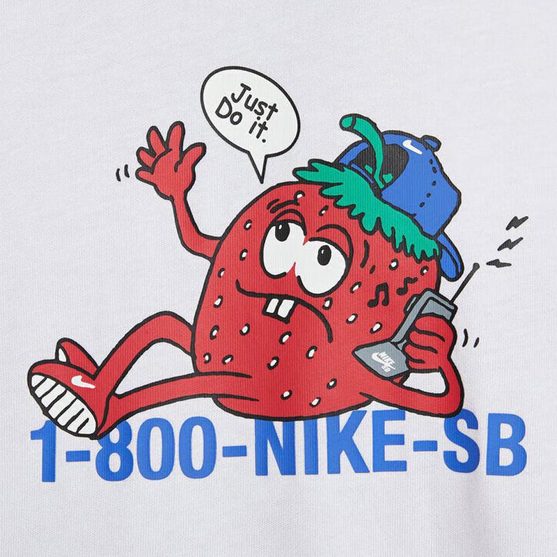 Nike Удобная мягкая футболка с коротким рукавом, вязаная, с круглым вырезом, с мультяшным аниме-принтом в виде букв, мужские топы HV1303100