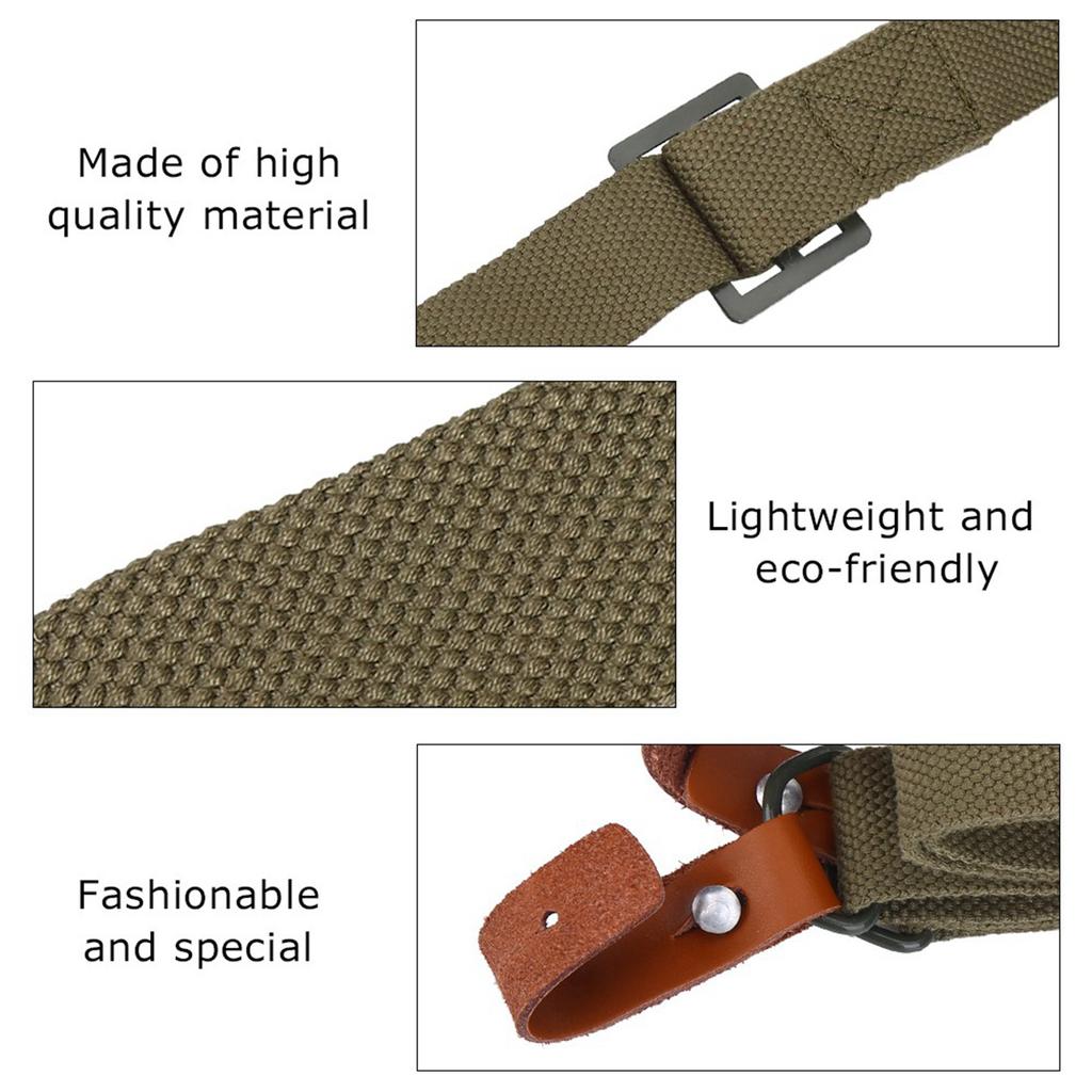 Multi Function Adjustable Gun Rifle Sling Strap Belt for Outdoor Shooting(Army Green)