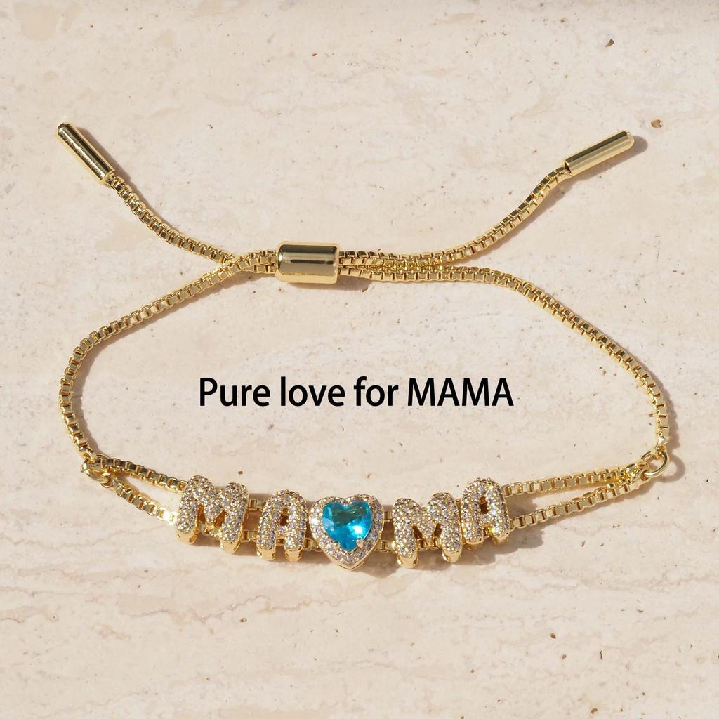 Европейский бестселлер: Браслет MAMA LOVE с позолотой в форме сердца – Идеальный подарок на День матери