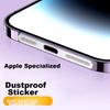 BIAZE Металлические пылезащитные наклейки для серии Apple iPhone 16/15/14/13/12, Пылезащитные чехлы для динамика и разговорного динамика, 2 шт. JM734
