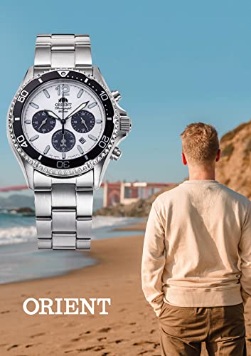 ORIENT Mako Solar Panda Japan Made Domestic Manufacturer Warranty RN-TX0201L Mens Navy