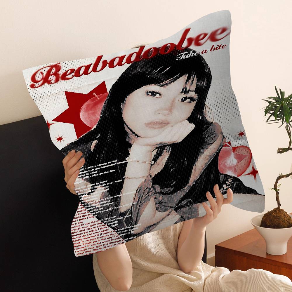 Певица Beabadoobee 45*45 см Наволочка Декор Наволочка для Подушки Домашняя Наволочка Для Подушки на Диван