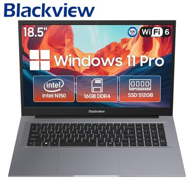 Blackview Ноутбук AceBook 10 18,5 дюймов, процессор Intel N150, 16 ГБ ОЗУ, 512 ГБ SSD, шарнир с углом раскрытия 0-180°