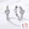 New Cute Love Hoop Earrings for Women Full Shiny Cubic Zirconia Fashion Versatile Daily Wear Accessories New Earrings Jewelry