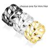 Creative Rings for Men Stainless Steel Ring Cuban Link Chain Design Jewelry for DaD Mom Boyfriend Girlfriend 1pcs