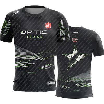 Джерси OpTic GAMING Техас Черный Командная Униформа Мужская Одежда для Киберспорта Топы для Фанатов Летняя Футболка с Коротким Рукавом Мужская