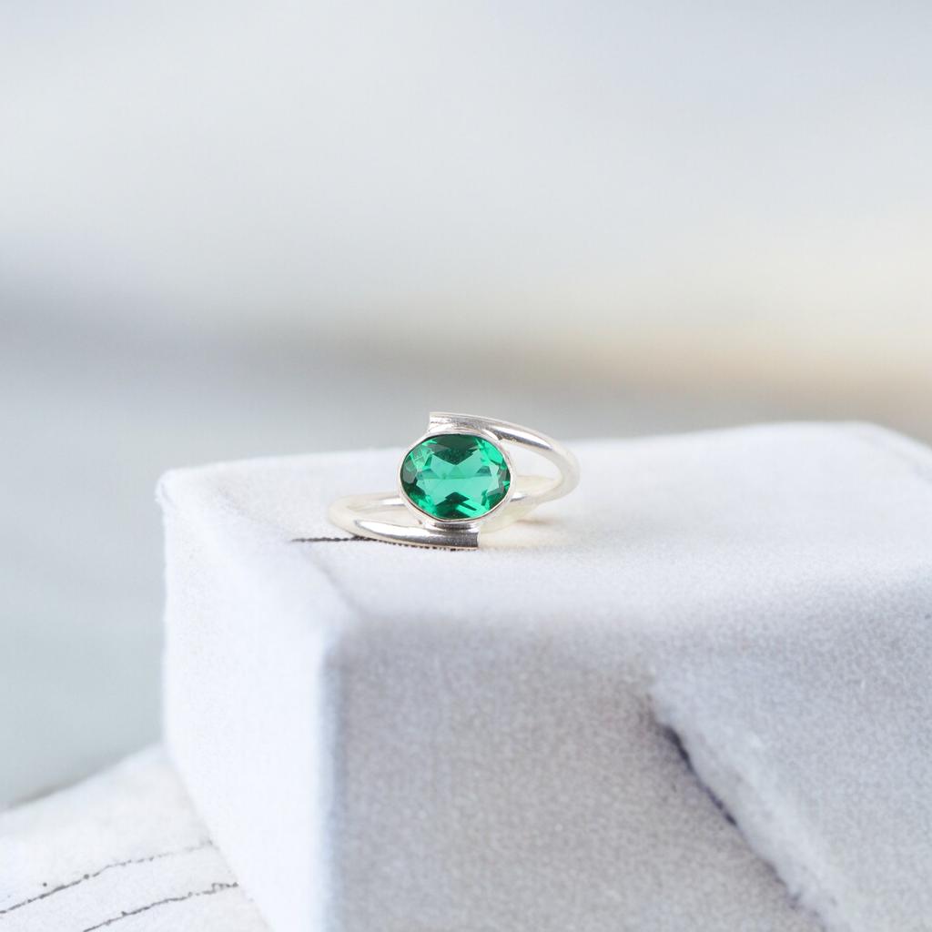 Chrome Diopside Gemstone 925 Sterling Silver Jewelry Handmade Ring Gift For Her RR-31-6