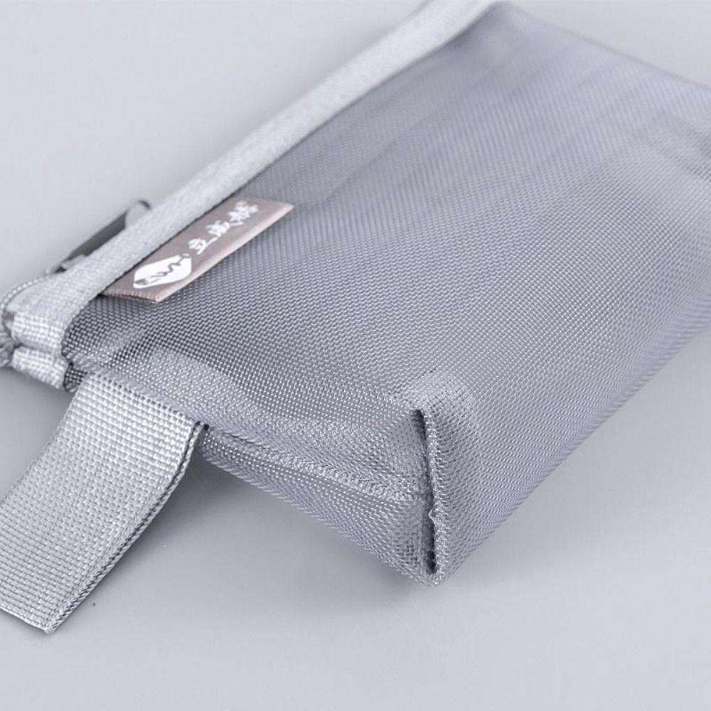 Легкая квадратная сетчатая сумка для хранения, косметичка большой емкости, портативный мини-кошелек на молнии для монет