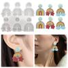 Flexible Silicone Earring Making Mold Rainbow Shaped Earring Mold Soft Silicone Earring Mold for Creative Jewelry Making