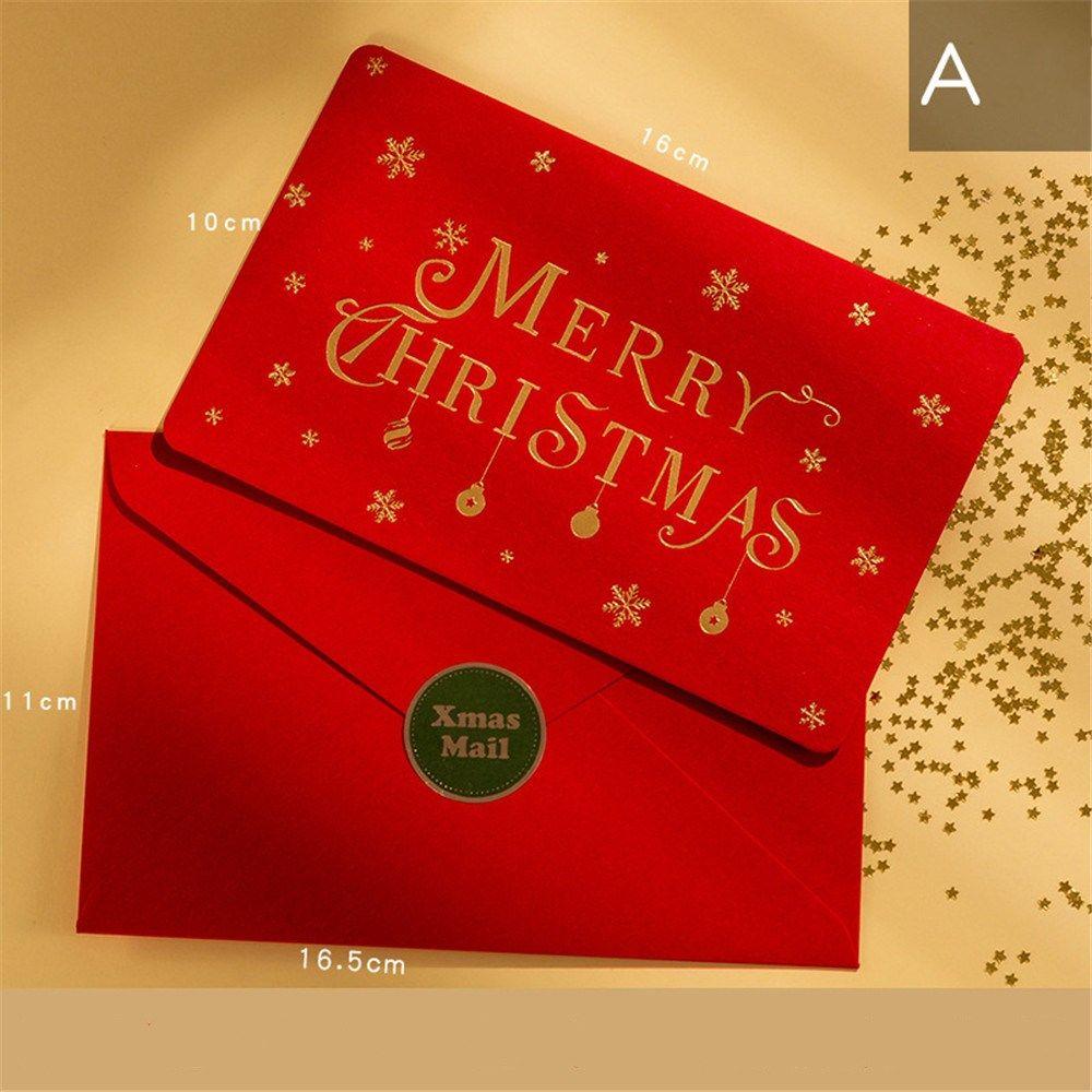 Best Wishes Thanksgiving Message Card Christmas Greeting Card Merry Christmas Bronzing Blessing