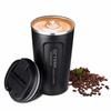 OCTERR Vacuum Insulated Stainless Steel Tumbler with Lid, Portable, Insulated, for Coffee, Direct Drip, and Perfect As a Gift (Black, 510ml)