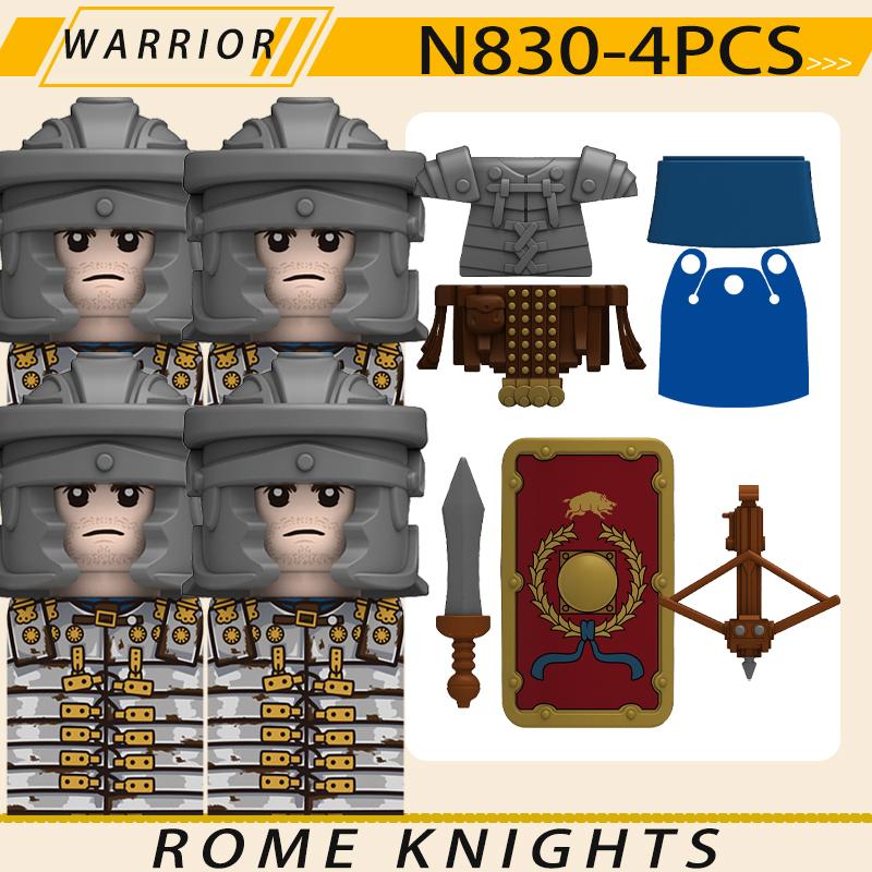 MOC Средневековый Военный Рим Рыцари Серия Строительные Блоки Замок Солдаты Фигурки Аксессуары Щит Кирпичики Рождественские Игрушки Подарки