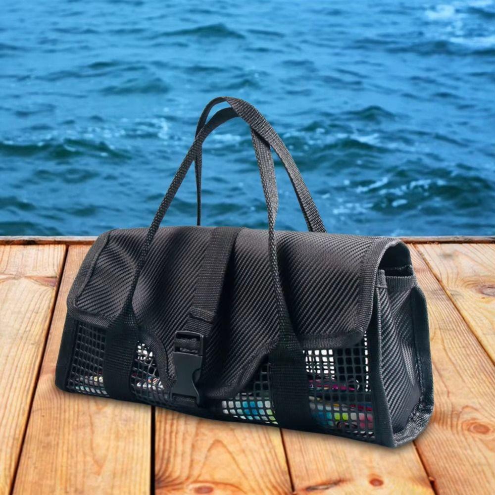 Mesh Pouch Lure Storage Bag Hollow Out Jig Mesh Bag Jigging Bait Organizer  Fishing Accessories