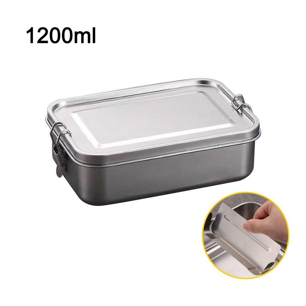 Квадратный ланч-бокс из нержавеющей стали, контейнер для ланча, портативный контейнер для хранения еды, для улицы