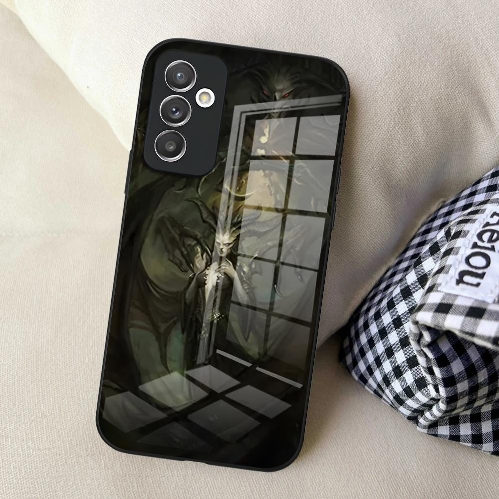 Чехол для телефона D-Diablo 4 для Samsung S24 Ultra S23 S22 S20 Fe S21 Plus Galaxy A54 A34 A24 A53 M54 Note 20 Стеклянная крышка