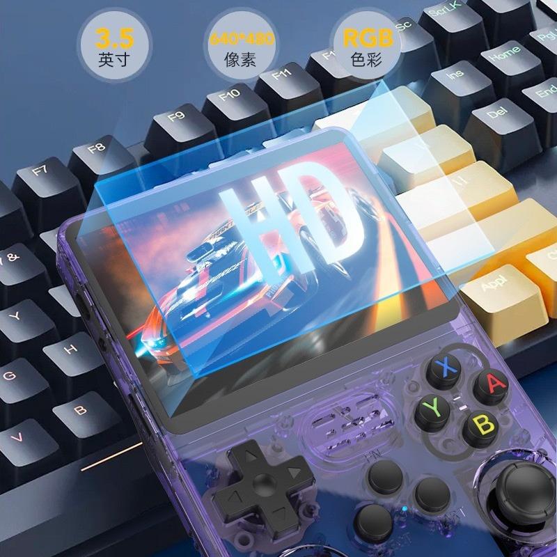 Новая портативная игровая консоль R36S Retro, 3,5-дюймовая, с системой Linux с открытым исходным кодом, портативная, с большой памятью 128 ГБ