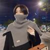 Split Turtleneck Shawl Women's Autumn and Winter Wool Knitted Scarf Cover Women's Thermal Pullover Scarf
