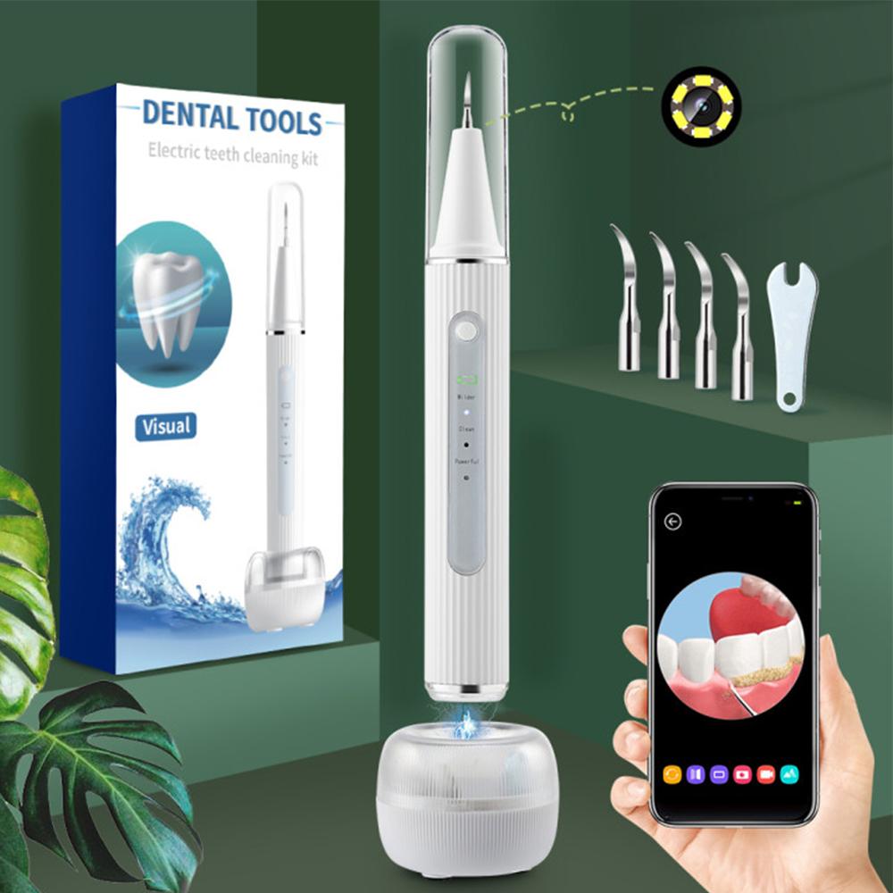 Visual Electric Ultrasonic Dental Scaler with Camera Calculus Oral Tartar Remover Tooth Stain Cleaner Teeth Whitening Oral Care