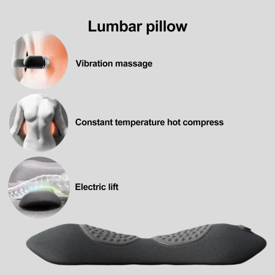 Lumbar Support Pillow Deep Tissue Massager with Heating & Vibration Memory