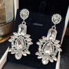 Женские серьги-капли с преувеличенными бриллиантовыми цветами с бахромой, 0 изысканные серьги с темпераментом высокого класса, серьги-пусеты