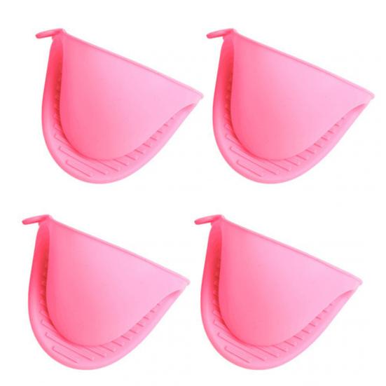 4Pcs Silicone Oven Mitts Heat Resistant Kitchen Mittens Pinch Mitts Anti-Scald Silicone Potholders Non-Slip Cooking Mitts Versatile Mini Oven Mitts