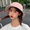 Female Hat Fisherman Hat Big Brim Casual Retro Unisex Solid