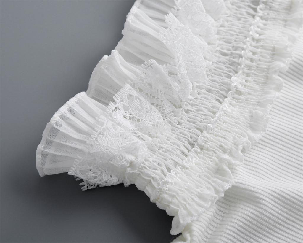 Cotton Ruffles Stand Fake Collar for Women Half Shirt Detachable Collar Ladies Removable False Blouse Tops Neck Collar