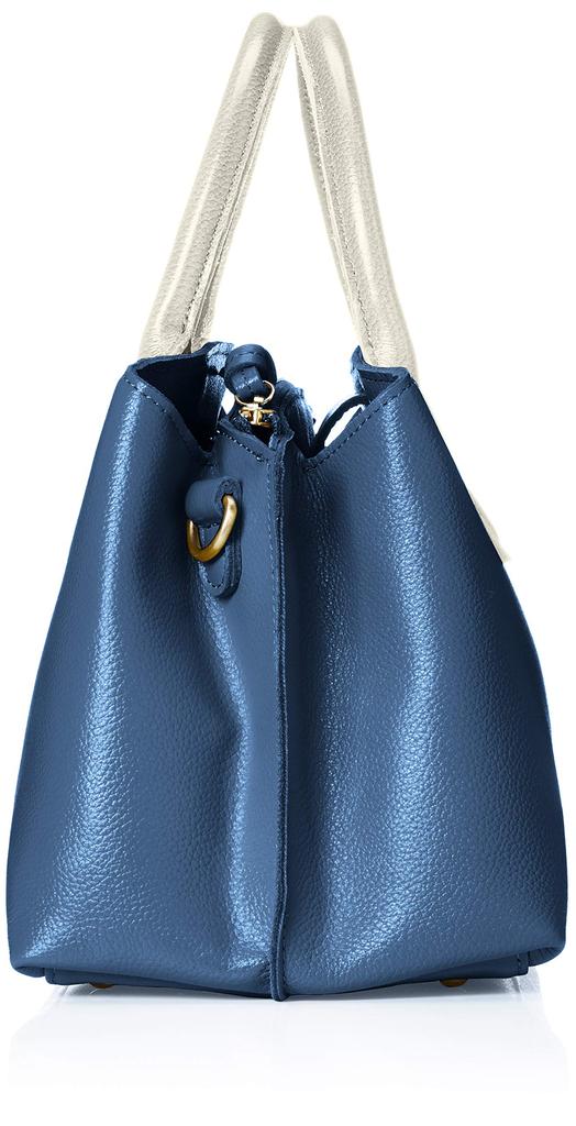 Сумка-тоут из козьей кожи, сумка через плечо, 2-сторонняя, красивая, NVGRY [Perke] 08-00-07462, женская