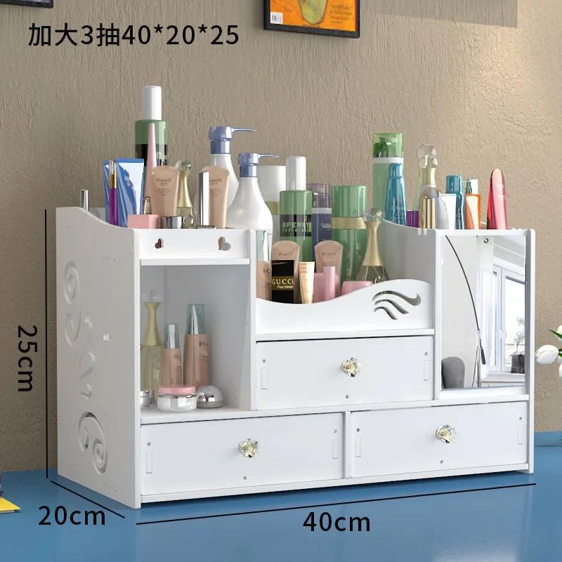 Большой туалетный столик с зеркалом и ящиком для хранения косметики, мебель для спальни, настольное хранилище, туалетный столик, домашняя мебель