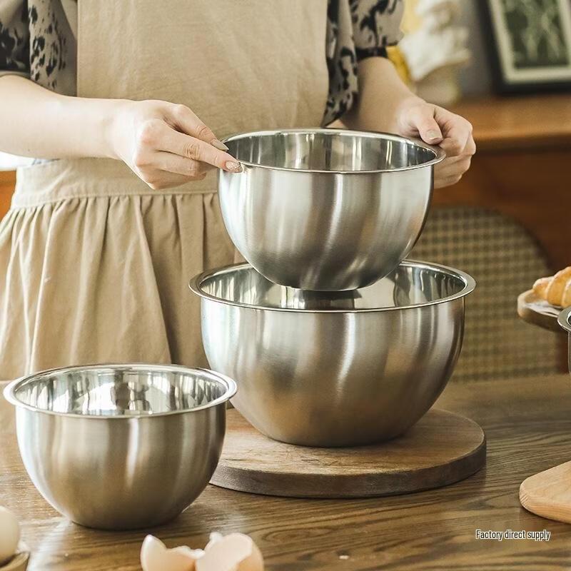 Глубокая миска для смешивания JINGRX из нержавеющей стали