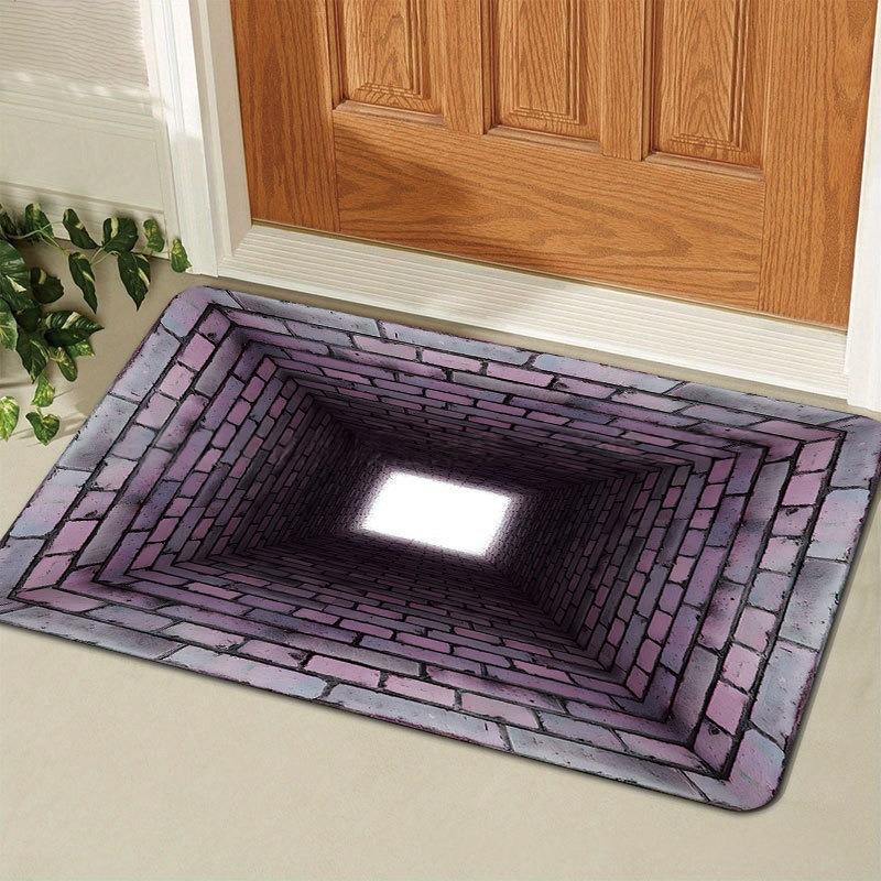 60*90cm 3D Optical Illusion Door Mat  2D Flat Welcome Doormat Suitable for Indoor and Outdoor Use  Perfect for Front Doors  Entryways  Bedroom