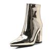 2019 New Sliver Gold Women Ankle Boots Pointed Toe Chunky High Heel Boots Mirror Metallic Women Pumps Female Sexy Stiletto Boots