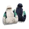 High-quality Trendy Brand Hooded Cotton Coat Men's Winter New American Splicing Trendy Style Couple's Cotton Coat