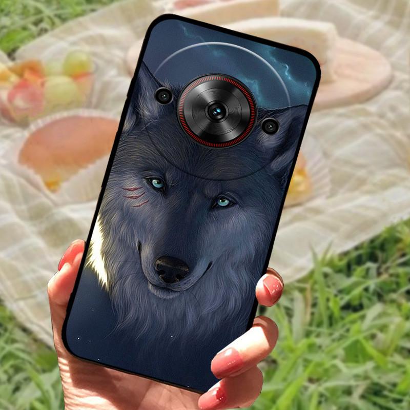 Чехол-бампер для ZTE Nubia Focus 5G, силиконовый, мягкий, с рисунком мрамора, черный, защитный